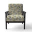 Chaise à accoudoirs rembourrée Neutral Leafy Flowers