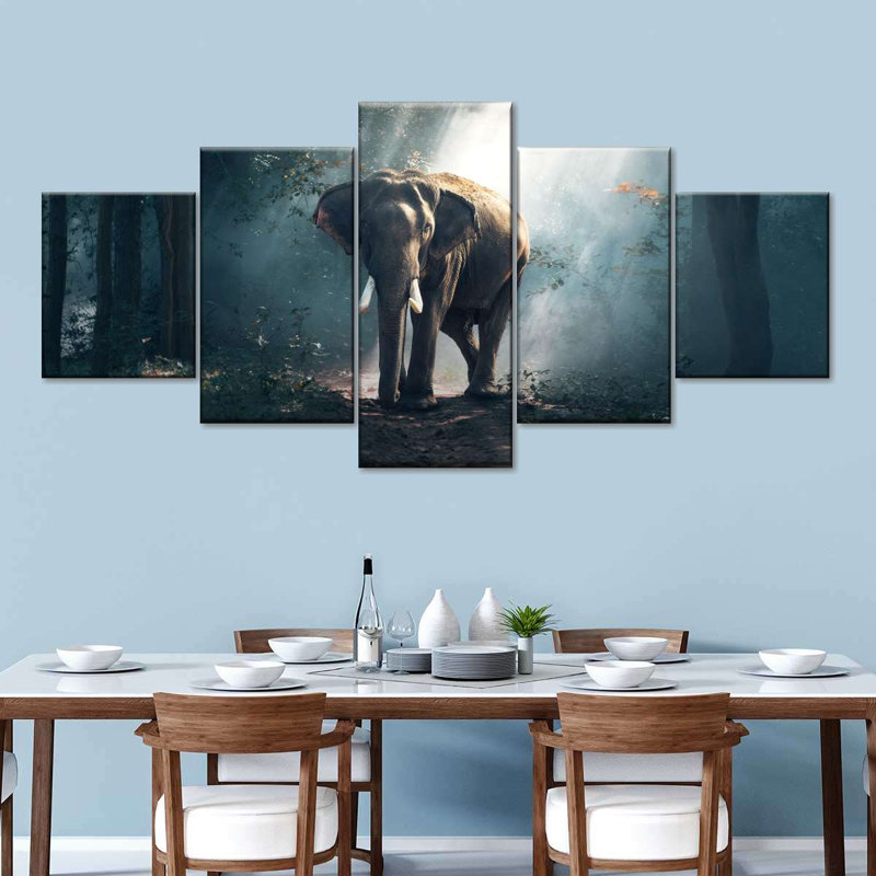 Reproduction d'art sur toile, "African Forest Elephant", H 24 po x l 55 po x P 1,25 po