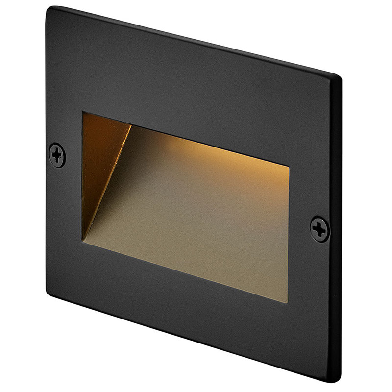 Taper Horizontal Low Voltage Hardwire LED Deck Light, Bronze, 3.25" H x 4.5" W x 1" D