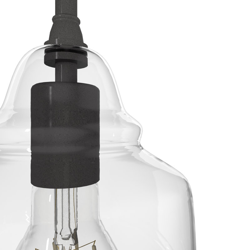 Dunshire 1 Light Noble Bronze Pendant with Glass, Clear, Mini