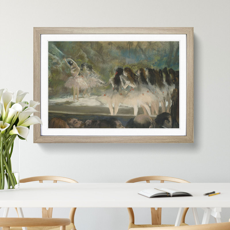 Ballet at the Paris Opera by Edgar Degas - Picture Frame Painting, Oak Framed, 27cm H x 36cm W x 2cm D