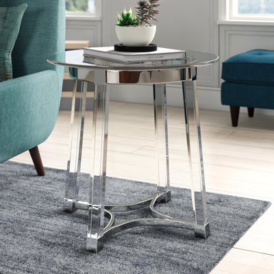 Hamil Glass Top End Table