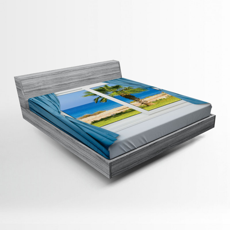 Drap-housse en microfibre Palm Tree, Drap-housse de taille double