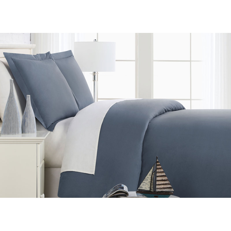 Southshore Fine Linens Classic Collection 300-threac count Cotton Percale Duvet Cover Set, Queen Duvet Cover + 2 Shams