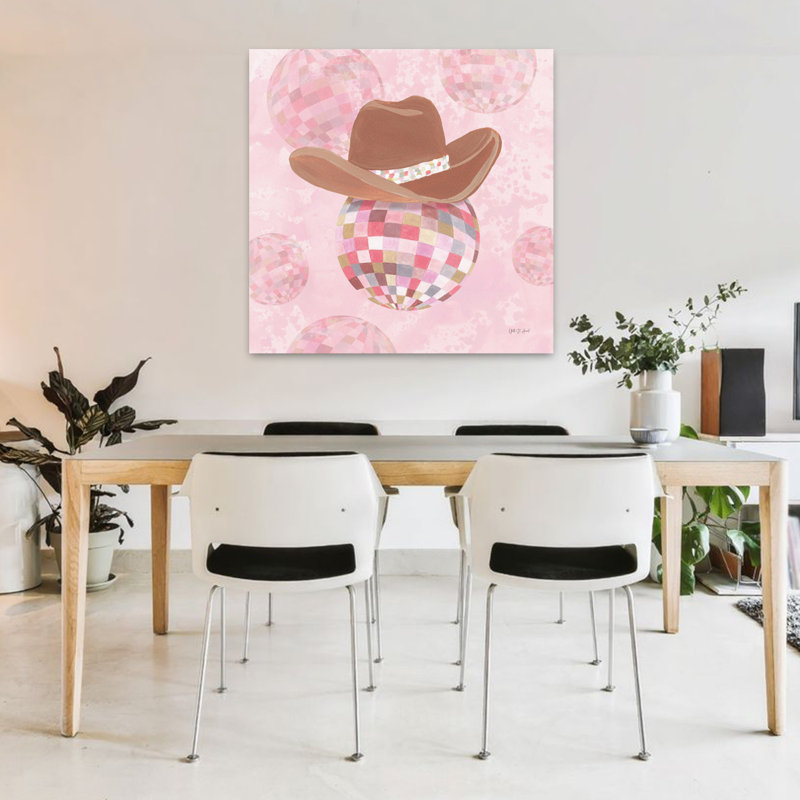Disco Cowgirl Ii, art contemporain, H 36 po x l 36 po