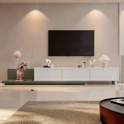 Retractable Modern Green TV Stand