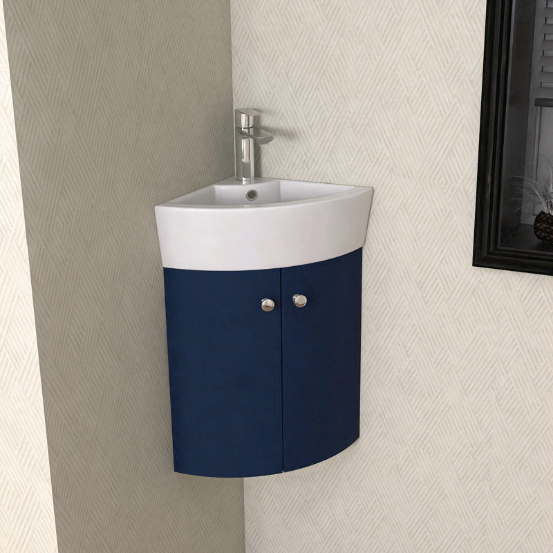 12.84'' Single Bathroom Vanity with Ceramic Top
