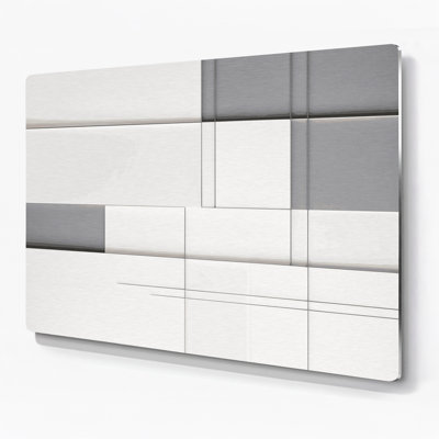 Minimalisme 15, art mural gris en métal