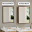 Armoire à pharmacie rectangulaire avec miroir l 16 po x H 24 po Reno, Wal / encastré, tablettes en bois massif, charnières à fermeture en douceur-1477695323-1491675952