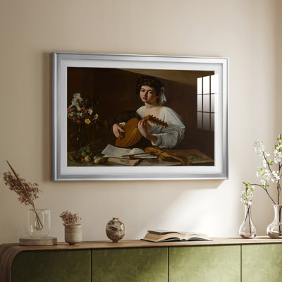 The Lute Player (Hermitage Version)-Caravaggio-Framed Gallery Wrapped Canvas-c. 1596