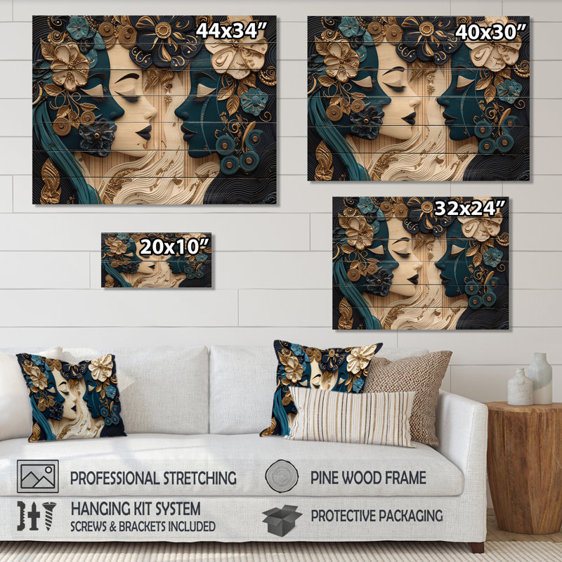 Aura intemporelle de l'art africain II - Global Wood, art mural sur bois de pin naturel, H 10 po x l 20 po x P 0,78 po