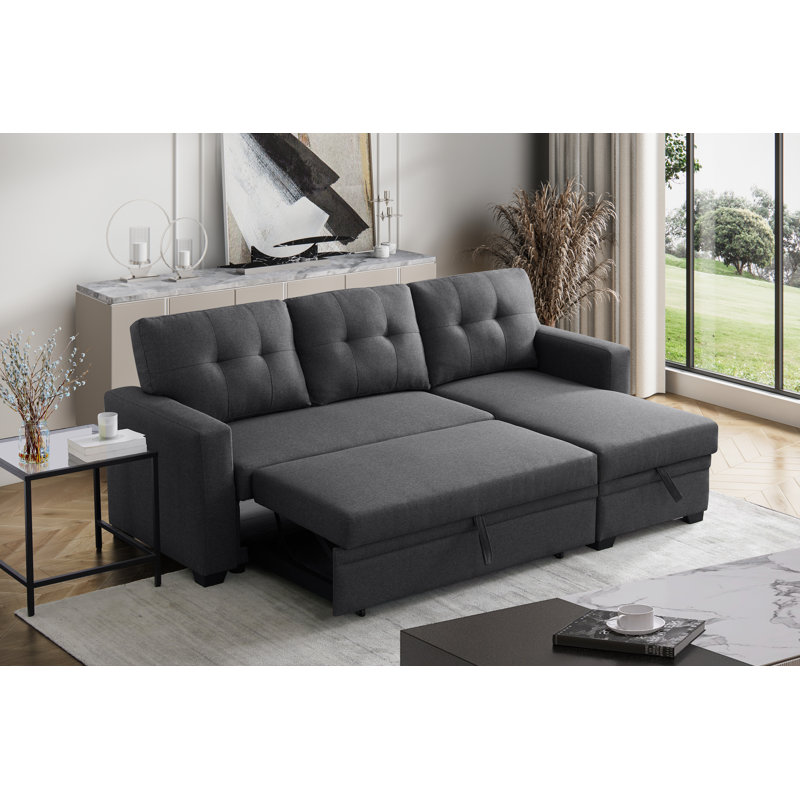 Canapé-lit modulaire convertible Modern, Gris foncé