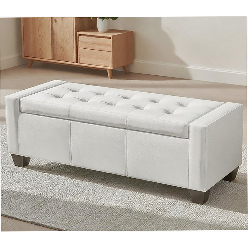 Banc rectangulaire, banc capitonné avec rangement