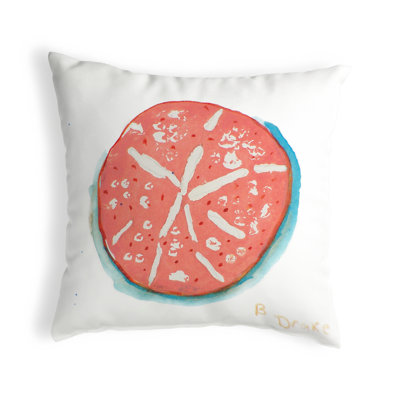 Sand Dollar Outdoor Reversible Throw Pillow