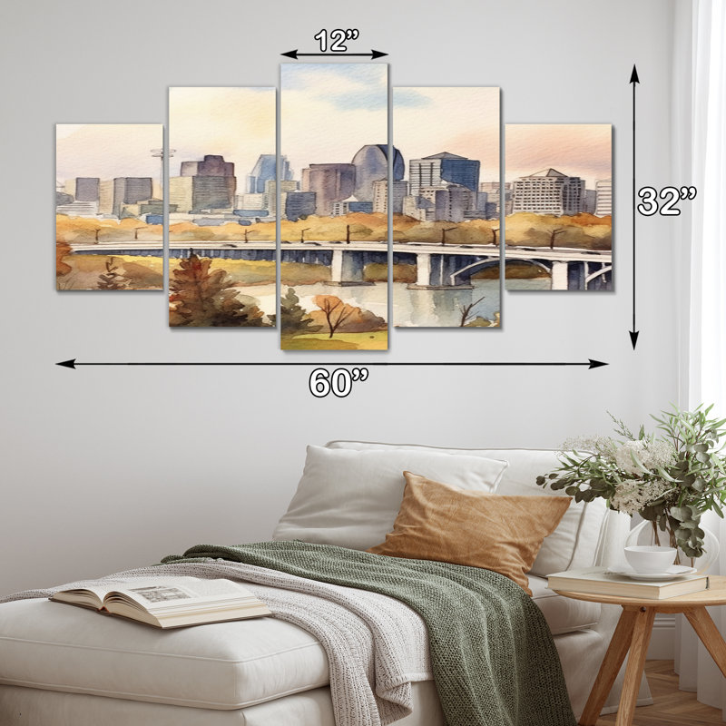 Hilda - Art mural canadien sur toile - 5 panneaux