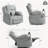 39.3'' Wide Oversized Power Swivel Recliner Chair with Heat and Massage-951396346