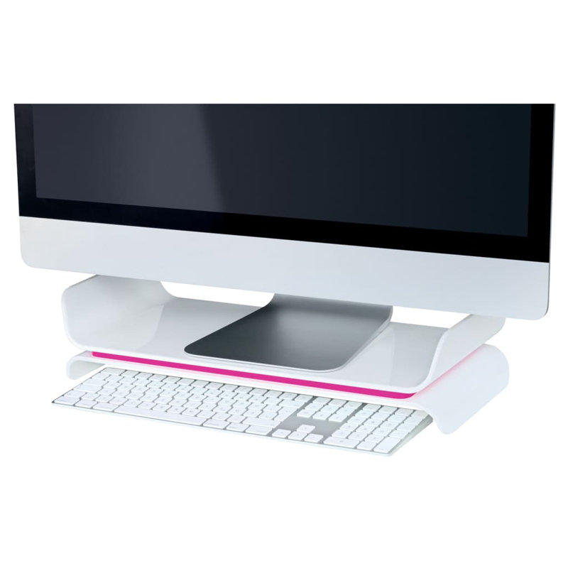 Leitz Adjustable Monitor Stand Ergo Wow, Pink/White
