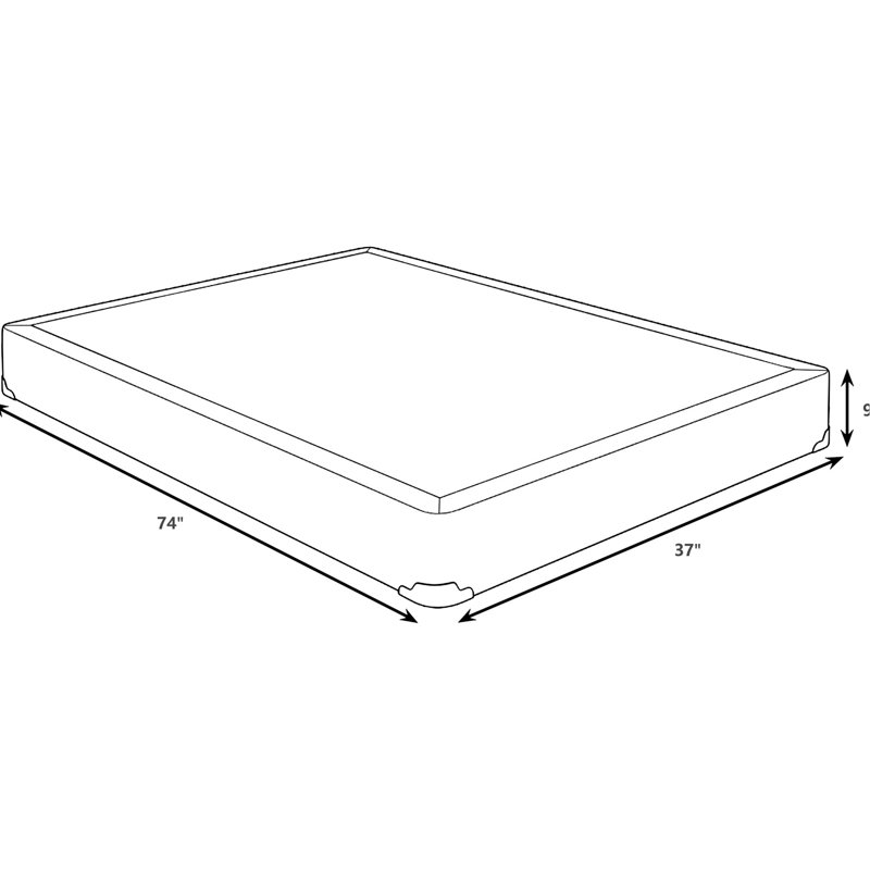 Sommier double standard, 23 cm de hauteur, 188 cm de largeur, 94 cm de profondeur, tissu gris, fonctionnement silencieux pour un confort optimal dans la chambre à coucher.
