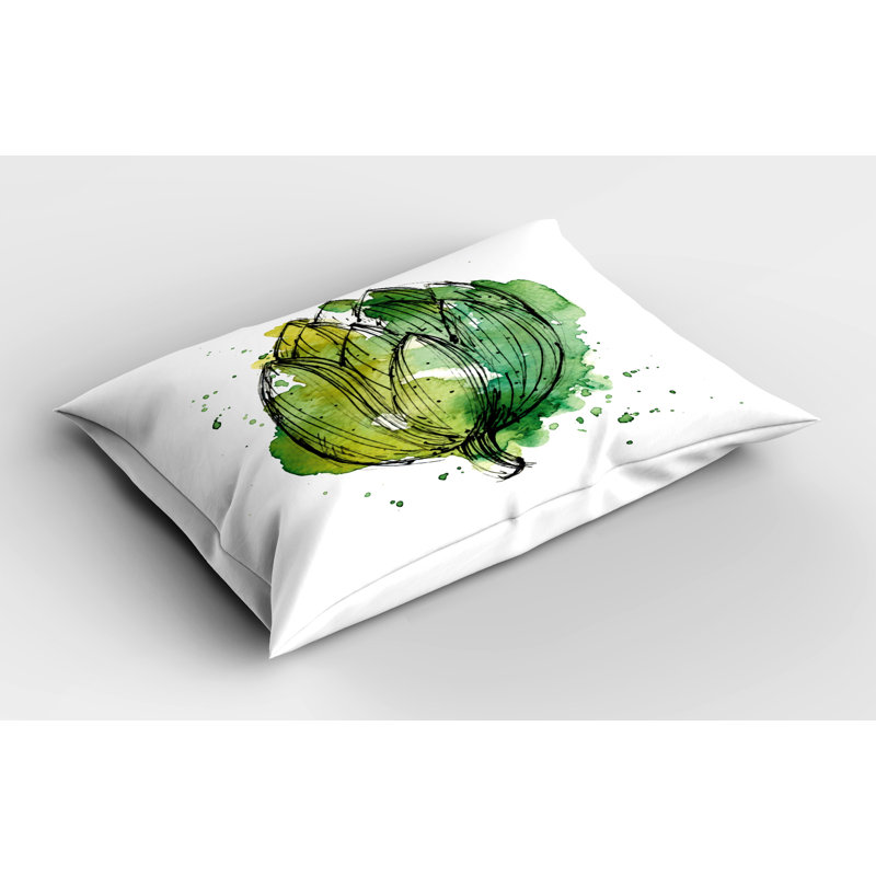 Ensemble de 2 taies décoratives à motif artichaut Ambesonne, H 20 po x l 36 po