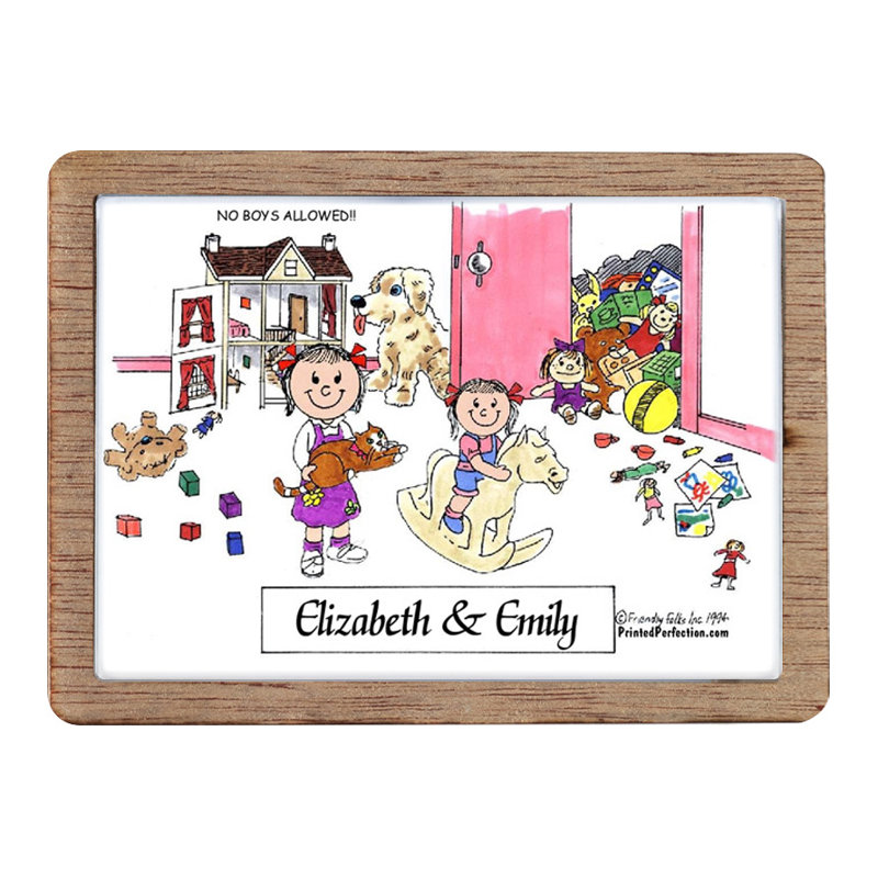 Magnet en bois personnalisé Sœurs - grand cadeau!, Oui
