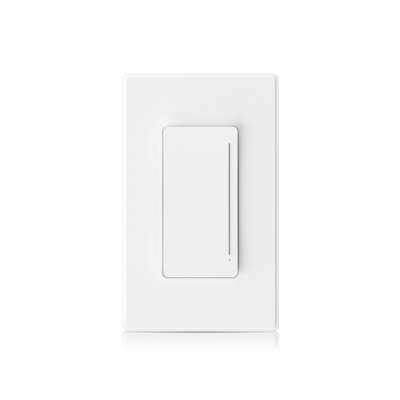 ELEGRP Smart Dimmer Light Switch Single Pole, 2.4Ghz Wi-Fi Touch Dimmer Compatible With Alexa And Google Assistant, Neutral Wire Required, No Hub Required, UL And FCC Listed, White 1 PC
