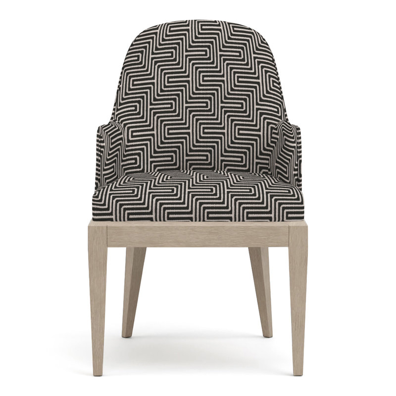 Chaise avec accoudoirs rembourrée Maidstone, Perigold Key Figure Onyx, Banc de sable