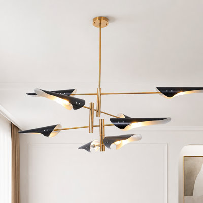 8-Light 39.4" Rotatable Sputnik Sphere Chandelier