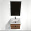 Meuble-lavabo mural 24 po avec lavabo flottant avec lavabo en céramique Leonia-583911680