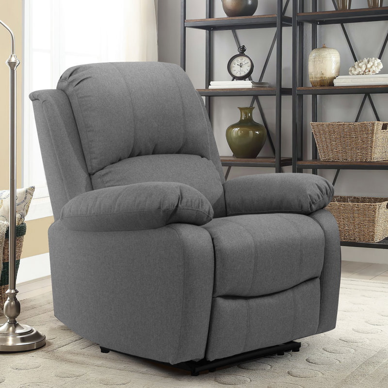 Lafay Fabric Reclining Chair, Light Grey