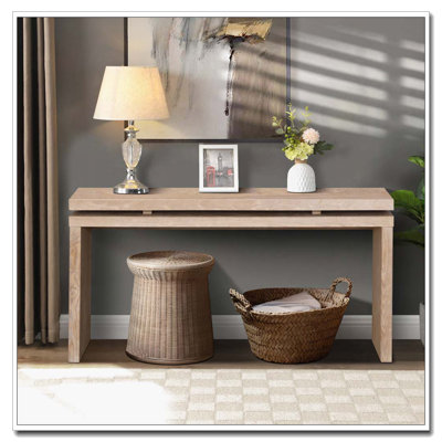 59.84"L Farmhouse Wood Console Table , Entryway Table, Sofa Table