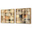 Erika - Ensemble de 2 collages abstraits carrés-101850874-101850877