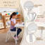 Ensemble table et chaises pliantes 7 pièces pour enfants, surface en PU avec bords arrondis anticollision, préassemblé pour la maison, la garderie et les activités scolaires-137913112
