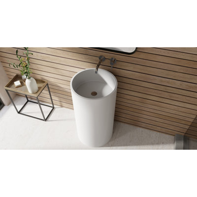 Lavabo de salle de bain autoportant en résine Badeloft SB-03-G