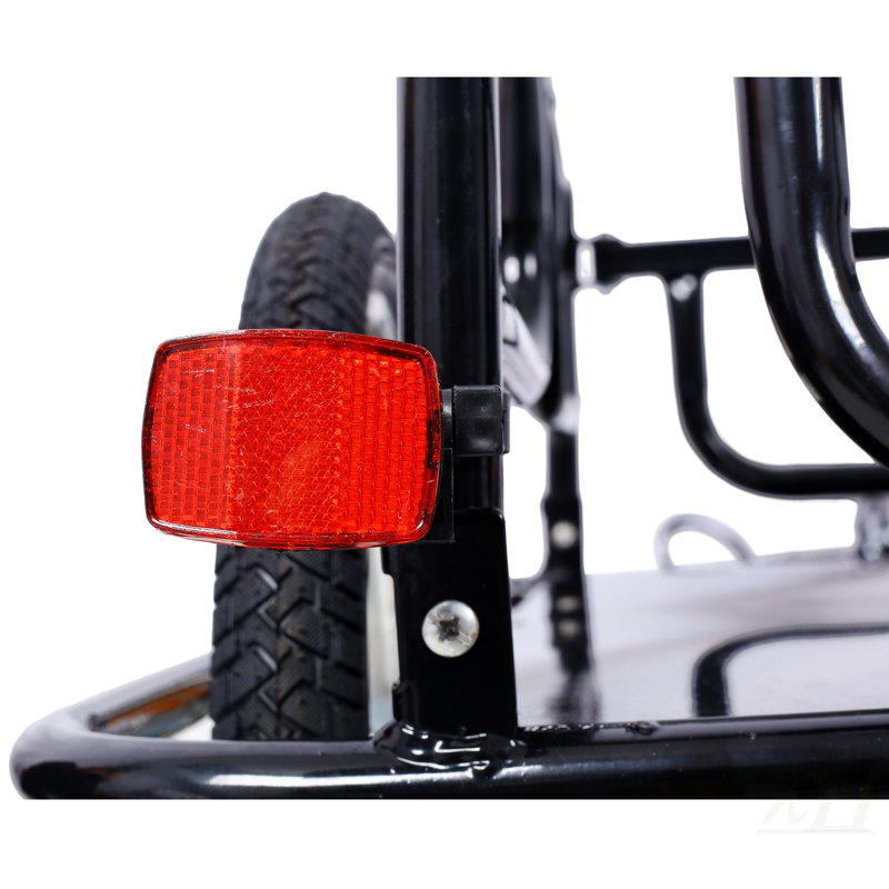 Remorque de cargaison de vélo pliable avec attelage de vélo universel, remorque de chariot de vélo avec roues de 16 po et réflecteurs, grand chariot de rangement de remorque de vélo à chargement