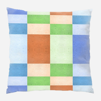 Geometric Microsuede Reversible Throw Pillow