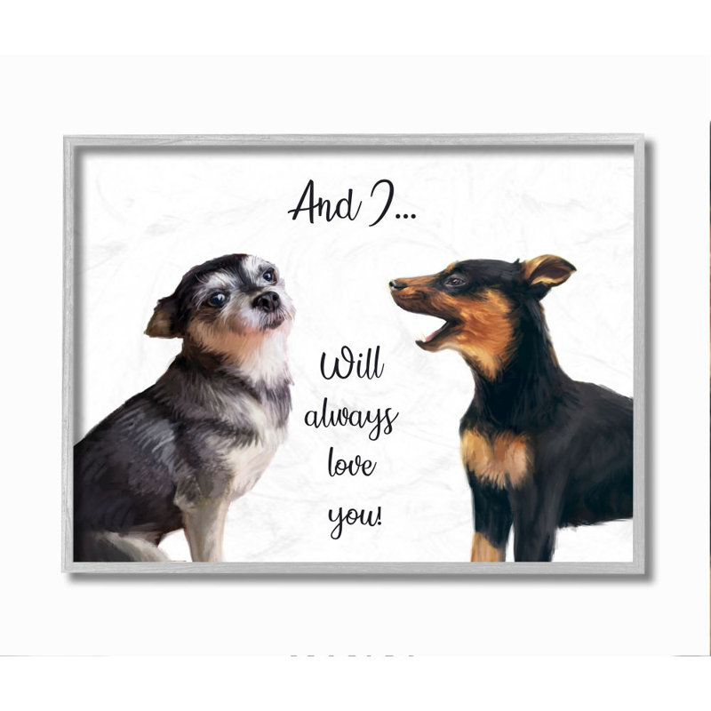 Reproduction d’art graphique « will always Love You romantic Dog Serenade » par Ziwei Li-impression