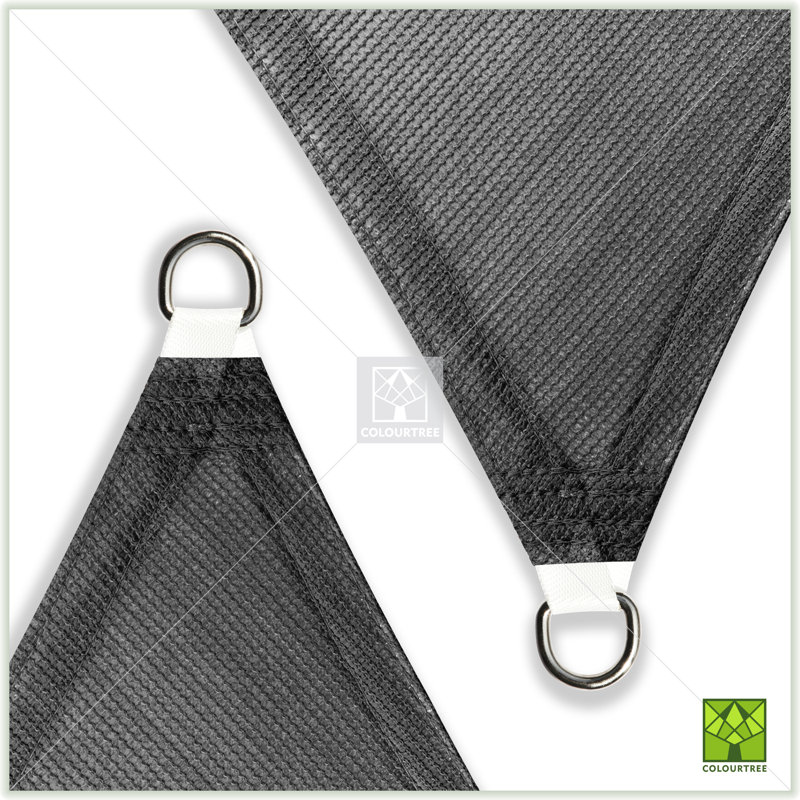 Toile d'ombrage triangulaire 9 ', Noir
