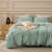 Bedsure 100% Washed Cotton Duvet Cover Queen Set - Minimalist Cotton Beding Set For All Season（set of 3）-125402784-106246591