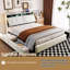 Platform Bed with LED Lights & Headboard Storage, Underbed Storage Drawers, USB-A/C Charging-2119527793