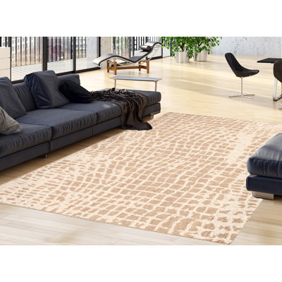 Tapis taupe/champagne area Joeann