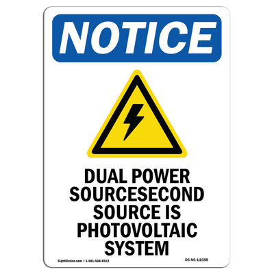 Dual Power Source Sign