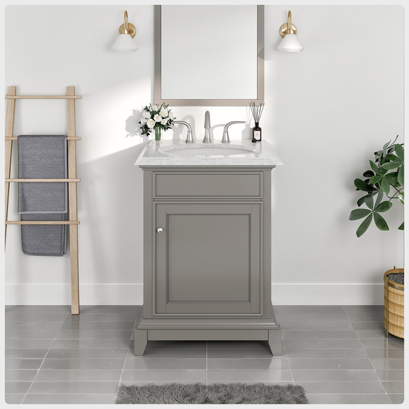 Pineville 24" Single Bathroom Vanity Set, Gray