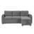 83.5" L-Shaped Sofa Couch Convertible Sofa Bed Sectional Sofa With Ample Storage Space, Two Cup Holders And Two USB Ports For Living Room, Gray-1443052561