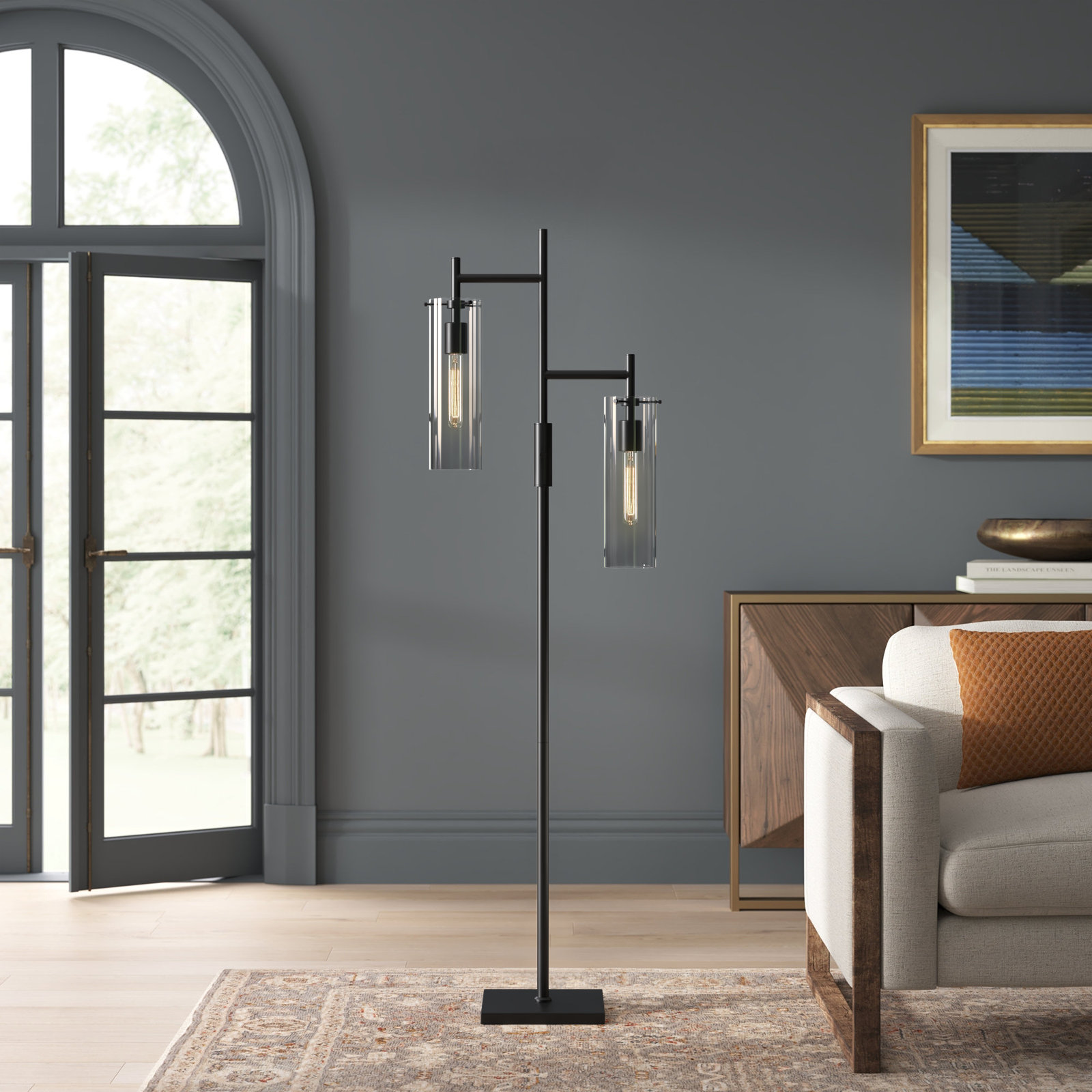 Gilbert 64.25'' Floor Lamp, Black