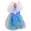 Lighted Fiber Optic Angel Christmas Tree Topper - 12" - Blue And White