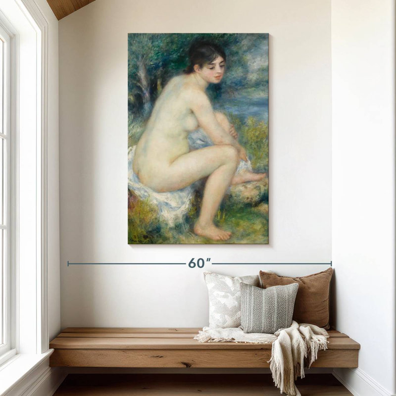Leisha, femme nue dans un paysage, H 48 po x l 32 po