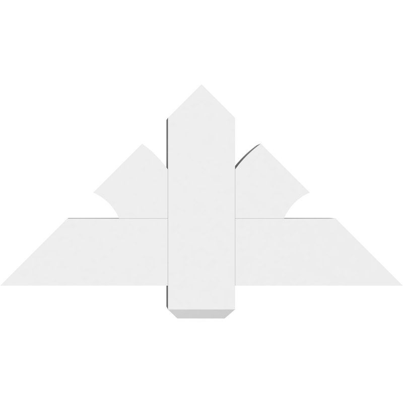 Support pour pignon en PVC Redmond, H 18 po x l 36 po (pas: 12/12), P 4 po x F 6 po