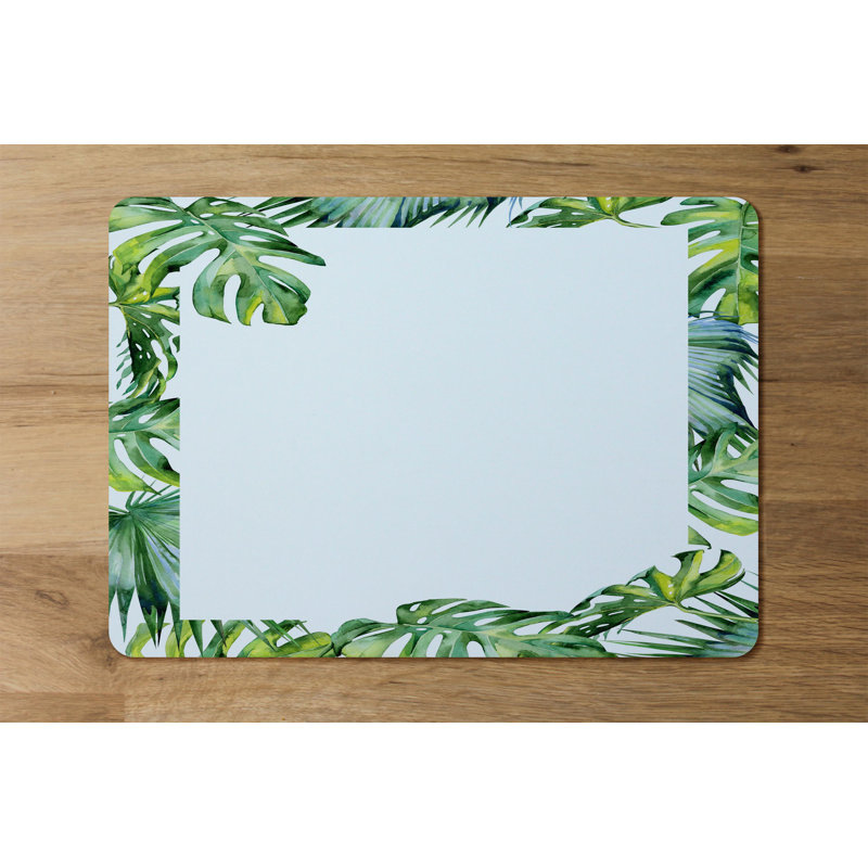 DeSoto Polyester-Coated Hardboard Floral Rectangle Placemat