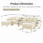 Canapé modulaire en U à 4 places Boucle-380583905-380583933-380583932