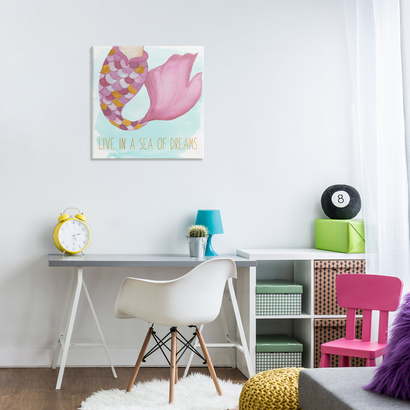 «Sea of Dreams Mermaid», art mural sur toile par Elizabeth Medley, H 24 po x l 24 po